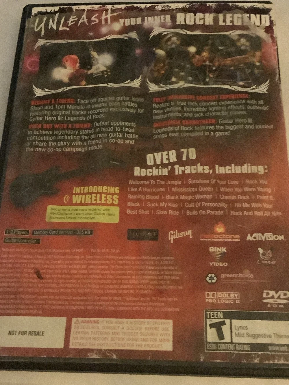 Guitar Hero III: Legends of Rock - PlayStation 2 () - Orange Cover
